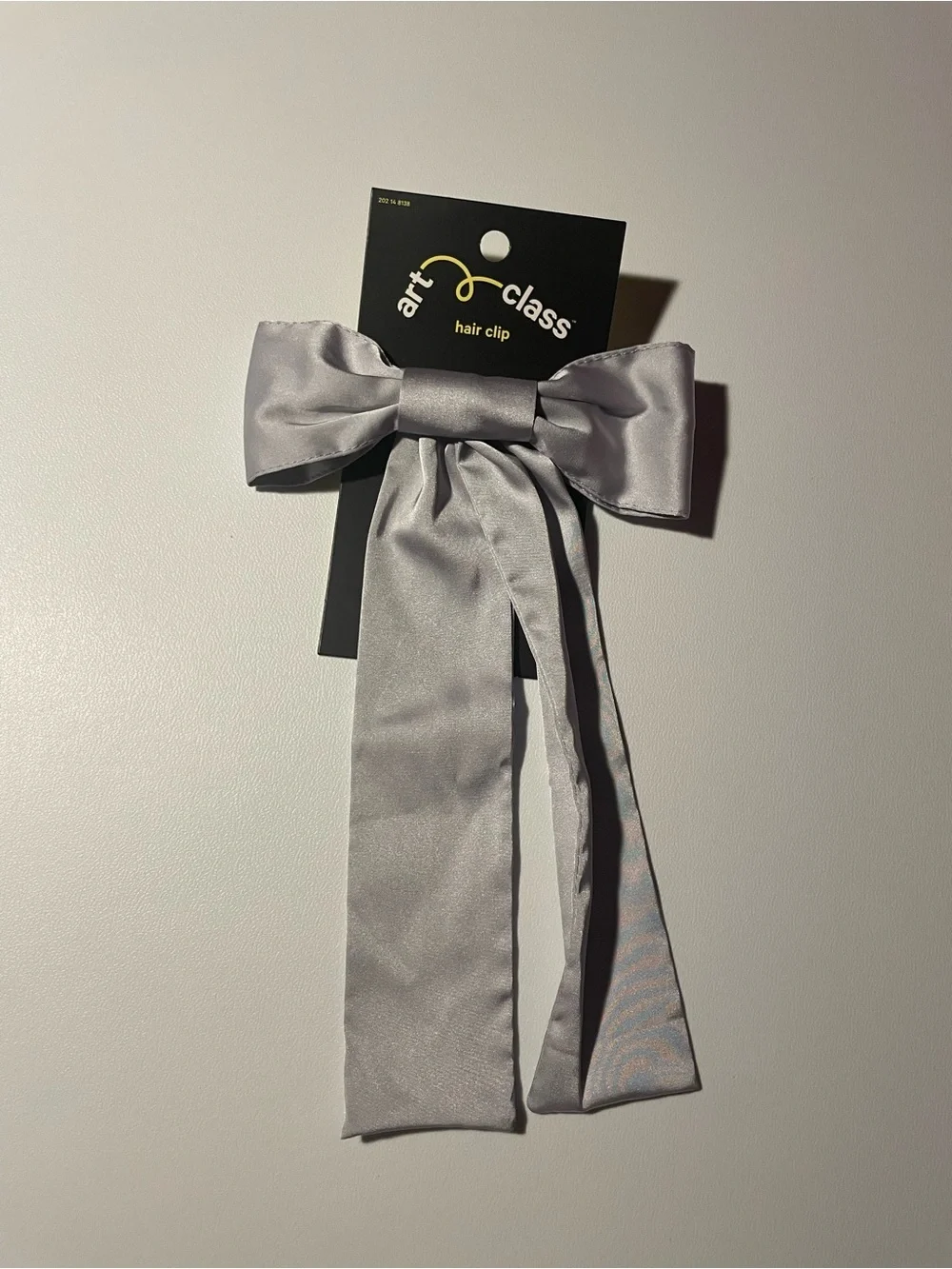 art class Silver Satin Bow Hair Clip NWT Girls Accessories Beauty Style Chic